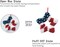 18 Inch Patriotic Red White Blue Large Star Shape Flower Wreath for Front Door, Forth of July American Flag Color Soft Touch Floral Wreath for Indoor and Outdoor, Independence Day Wreath